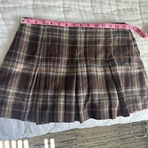 NWT Brown Plaid mini Skort size medium